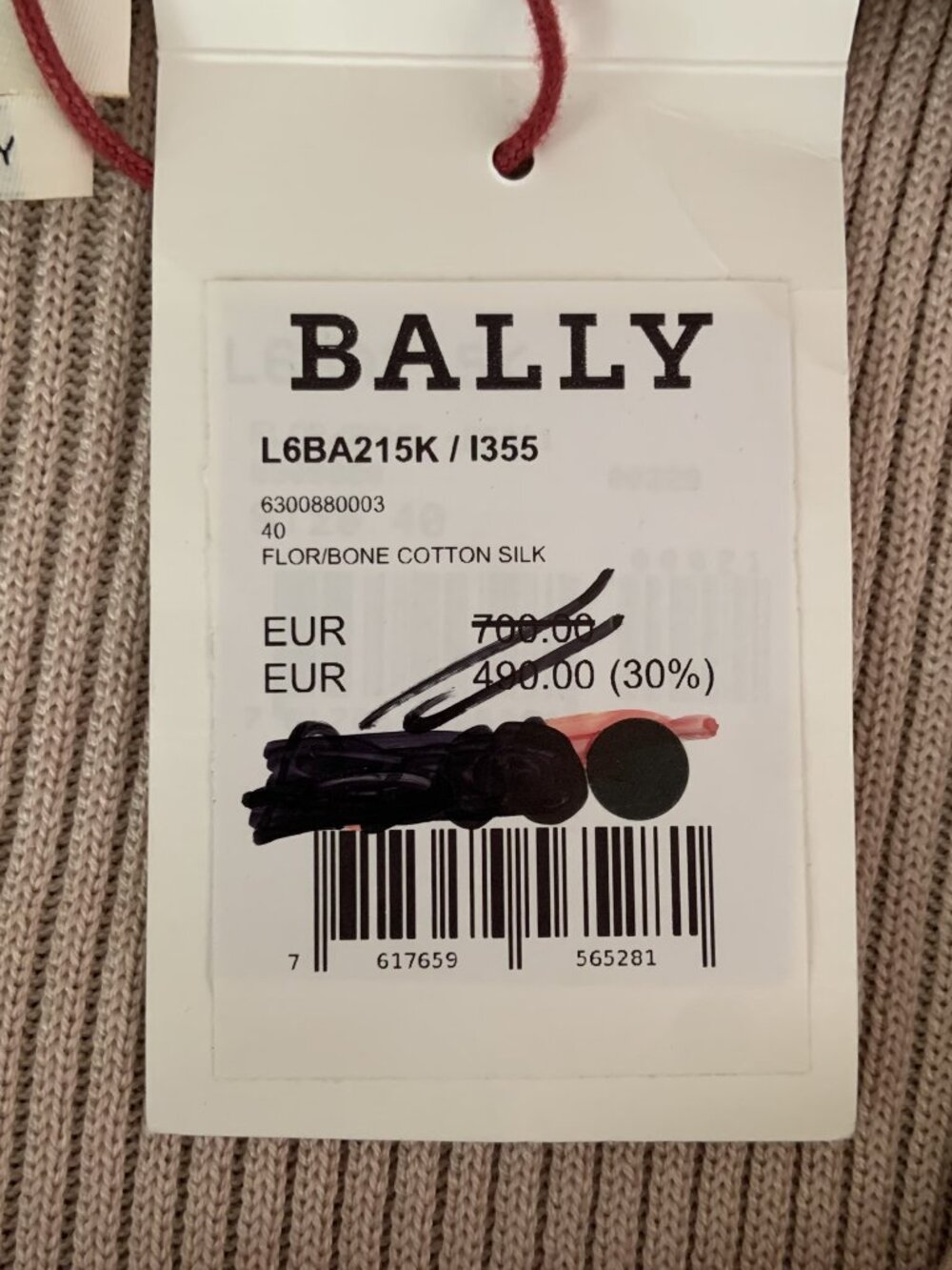 NWT Bally Silk Cotton Blend Midi Dress - Picture 7 of 7